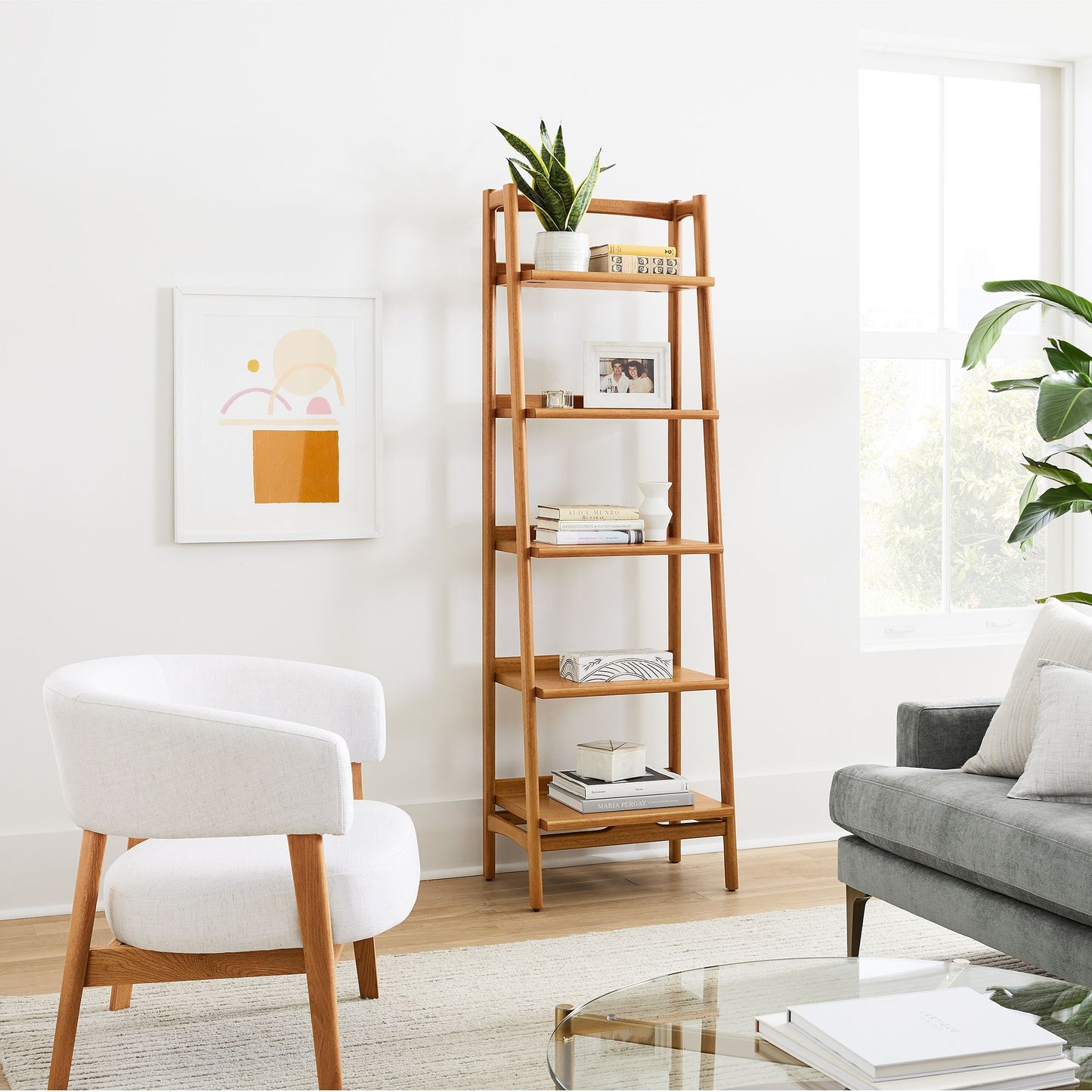 Mango Wooden Bookshelf | Modern Wooden Bookshelf - Kotla - Akway Uncategorized (Image 1)