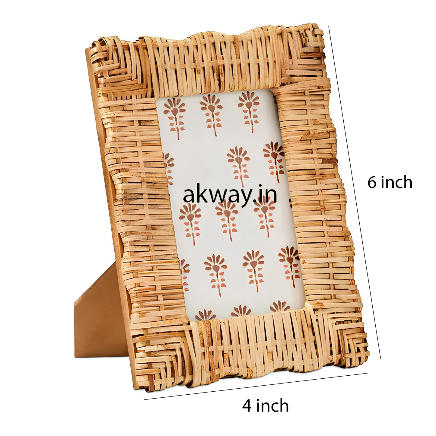 Rattan Photo Frame | Cane Photo Frame | Bamboo Photo Frame - Larisa