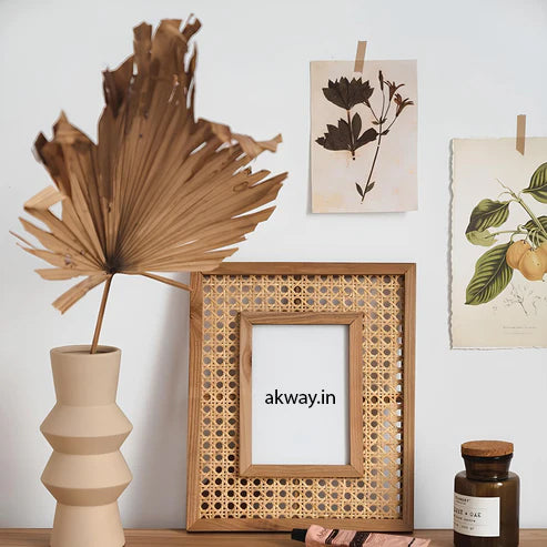 Rattan Photo Frame | Cane Photo Frame | Bamboo Photo Frame - Ishita - Akway Uncategorized (Image 4)
