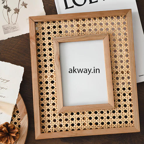 Rattan Photo Frame | Cane Photo Frame | Bamboo Photo Frame - Ishita - Akway Uncategorized (Image 2)