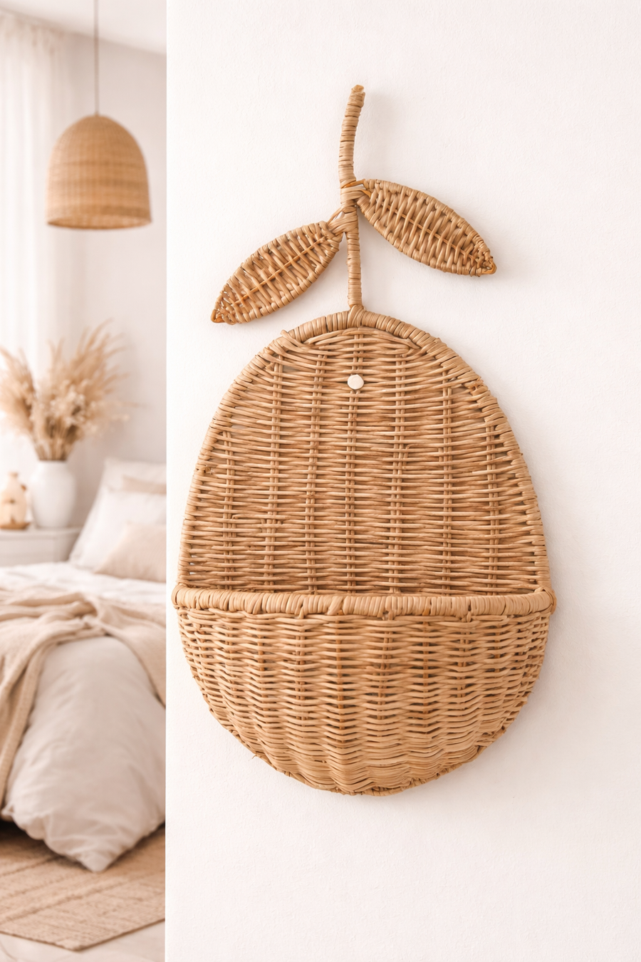 Rattan Wall Plant Pots | Cane Wall Flower Pots | Bamboo Wall Planters - Krisha by Akway