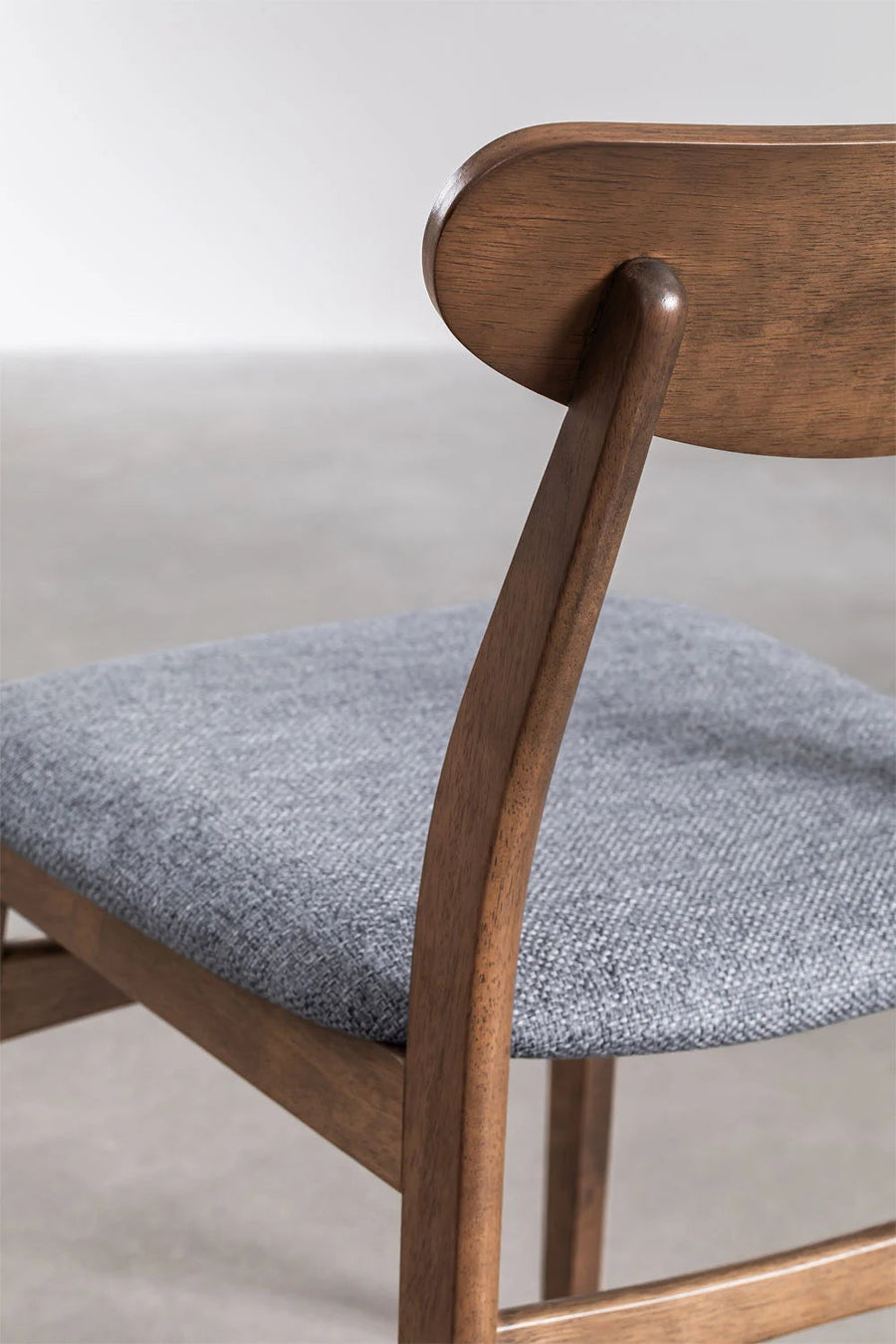 Rattan Dining Chair Teak Wood Finish | Woven Garden Chair For Study Teak Wood Finish | Cane Dining chair - Cloda by Akway
