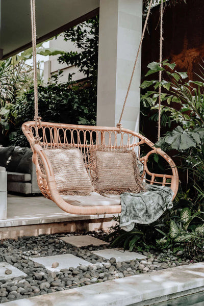 Rattan Bamboo Swing Chair for Balcony & Patio - Kaia | Akway
