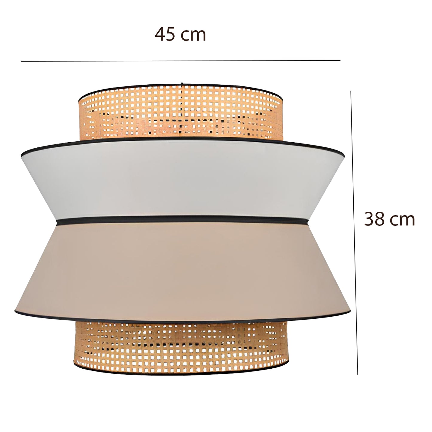 Rattan Hanging lamp for Living Room | Cane Pendant light | Wicker ceiling light - Raya - Akway Lighting -> Pendant Lamp (Imag