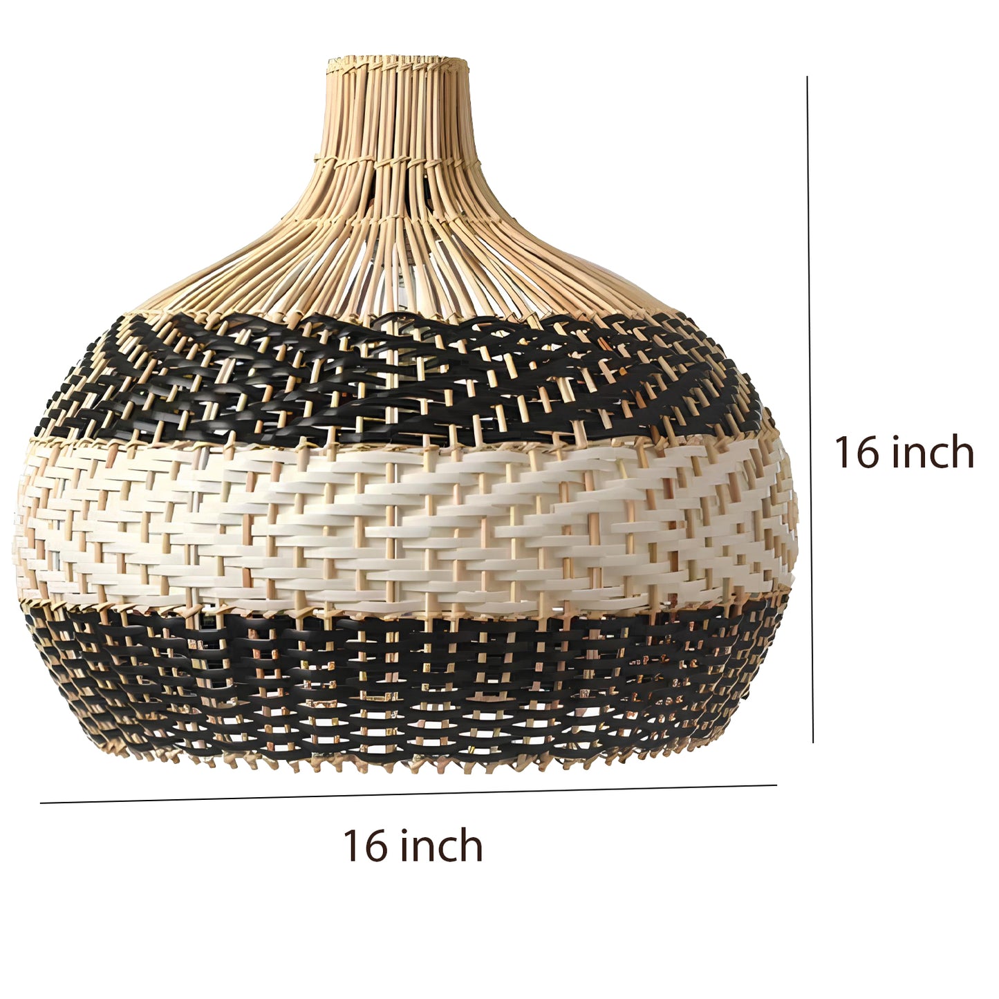 Bamboo Hanging lamp for Living Room | Rattan Pendant light | Cane ceiling light - Sadhil - Akway Uncategorized (Image 6)
