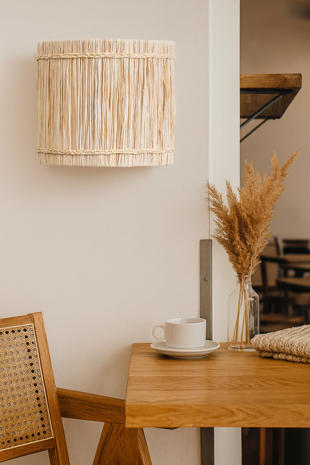 Bamboo Wall lamps For Living Room | Rattan Wall scones | Wicker Wall Lamps | Cane Wall Scones - Shanaya by Akway - Image 2