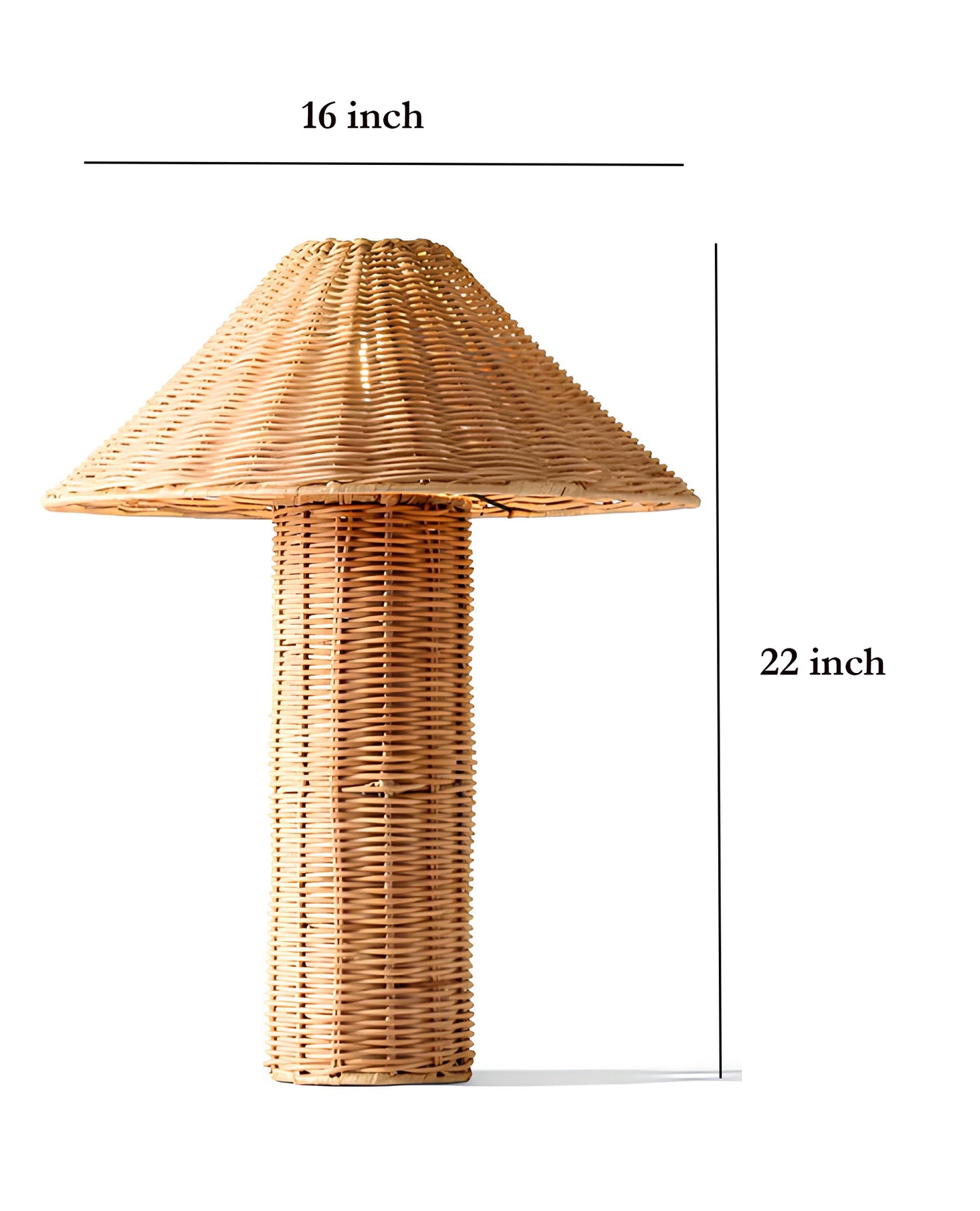 Rattan Table lamp for Living room | Bamboo Bedside table lamp | Cane Table lamp -Shrishti - Akway Uncategorized (Image 5)