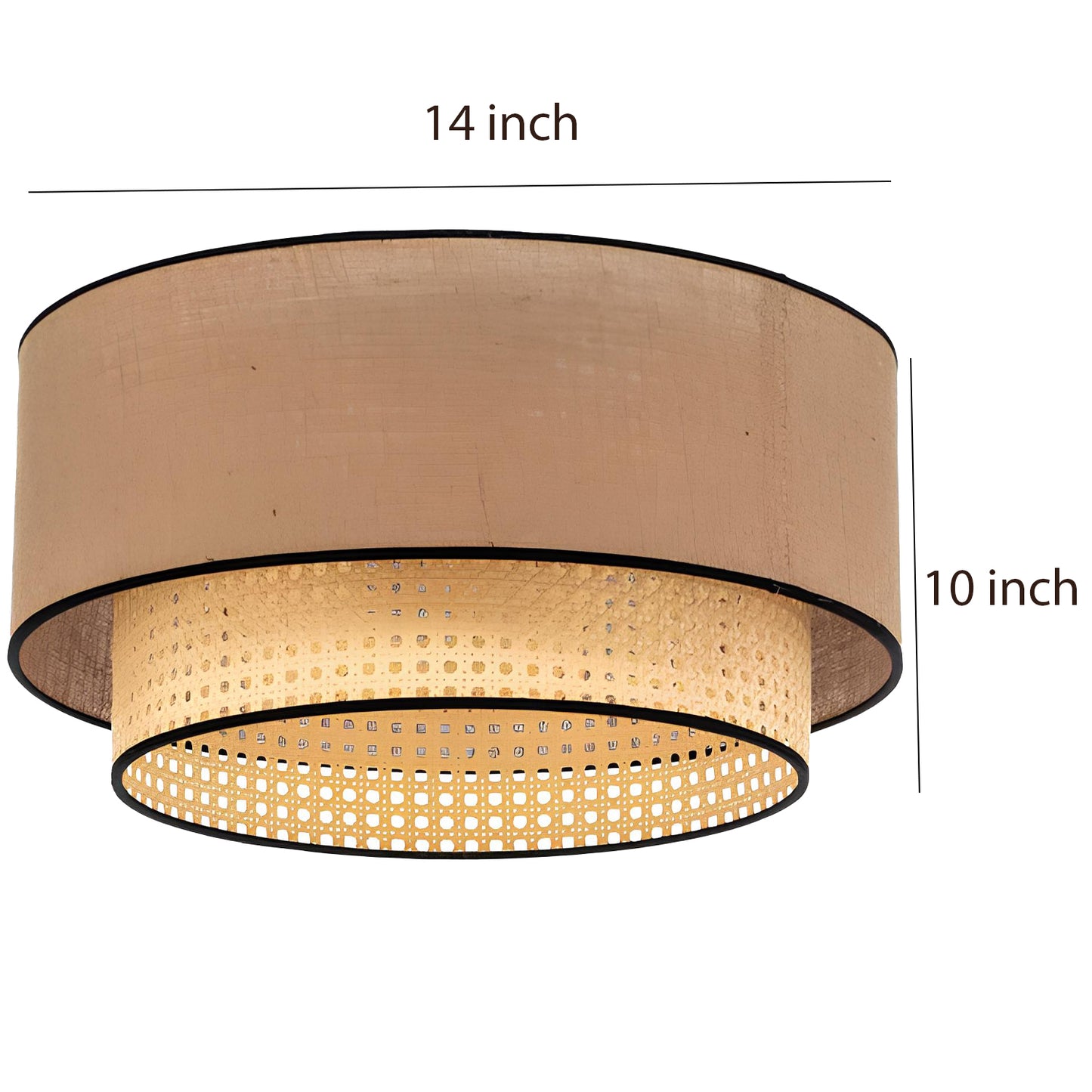 Jute Hanging lamp for Living Room | Jute Pendant light | Jute ceiling light -Tirtha - Akway Lighting -> Pendant Lamp (Image 9