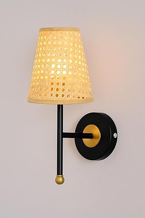 Rattan Wall Lamp For Living Room | Bamboo Wall Light - Ishani by Akway