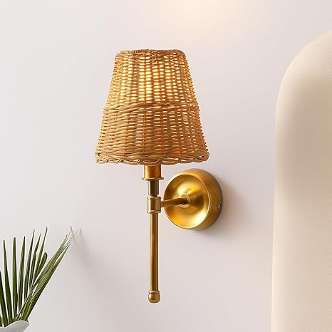 Rattan Wall Lamp For Living Room | Cane Wall Lamp - Janya by Akway