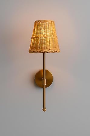 Bamboo Wall Lamp For Living Room | Rattan Wall Light - Krisha by Akway