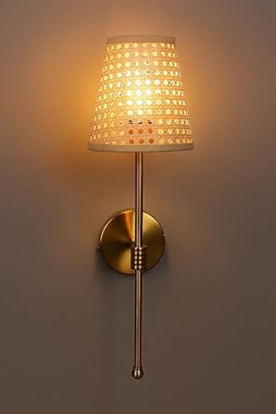Bamboo Wall Lamp For Living Room | Cane Wall Light - Janaki by Akway
