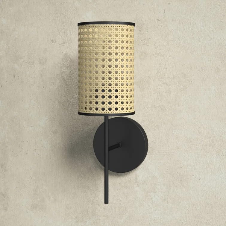 Bamboo Wall lamp for Living Room | Rattan Pendant light |Cane Webbing Wall Lamps- Alletta - Akway Lighting > Wall Lamps & Sco
