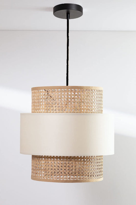 Bamboo Hanging lamp for Living Room | Rattan Pendant light | Cane ceiling light - Agata - Akway Lighting > Pendant Lights (Im