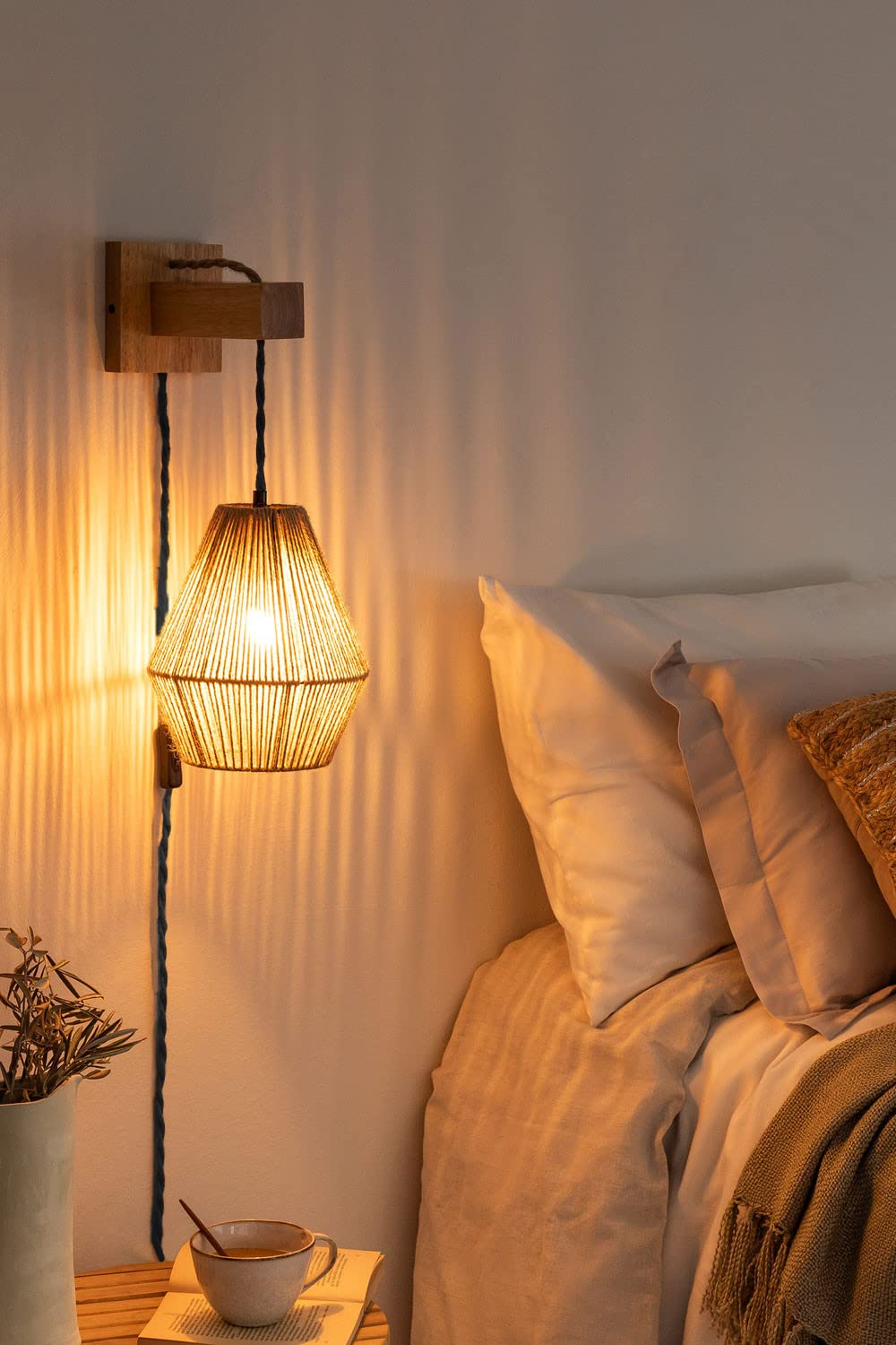 Bamboo Wall lamps For Living Room | Rattan Wall scones | Wicker Wall Lamps | Cane Wall Lamps - Anala - Akway Lighting > Wall