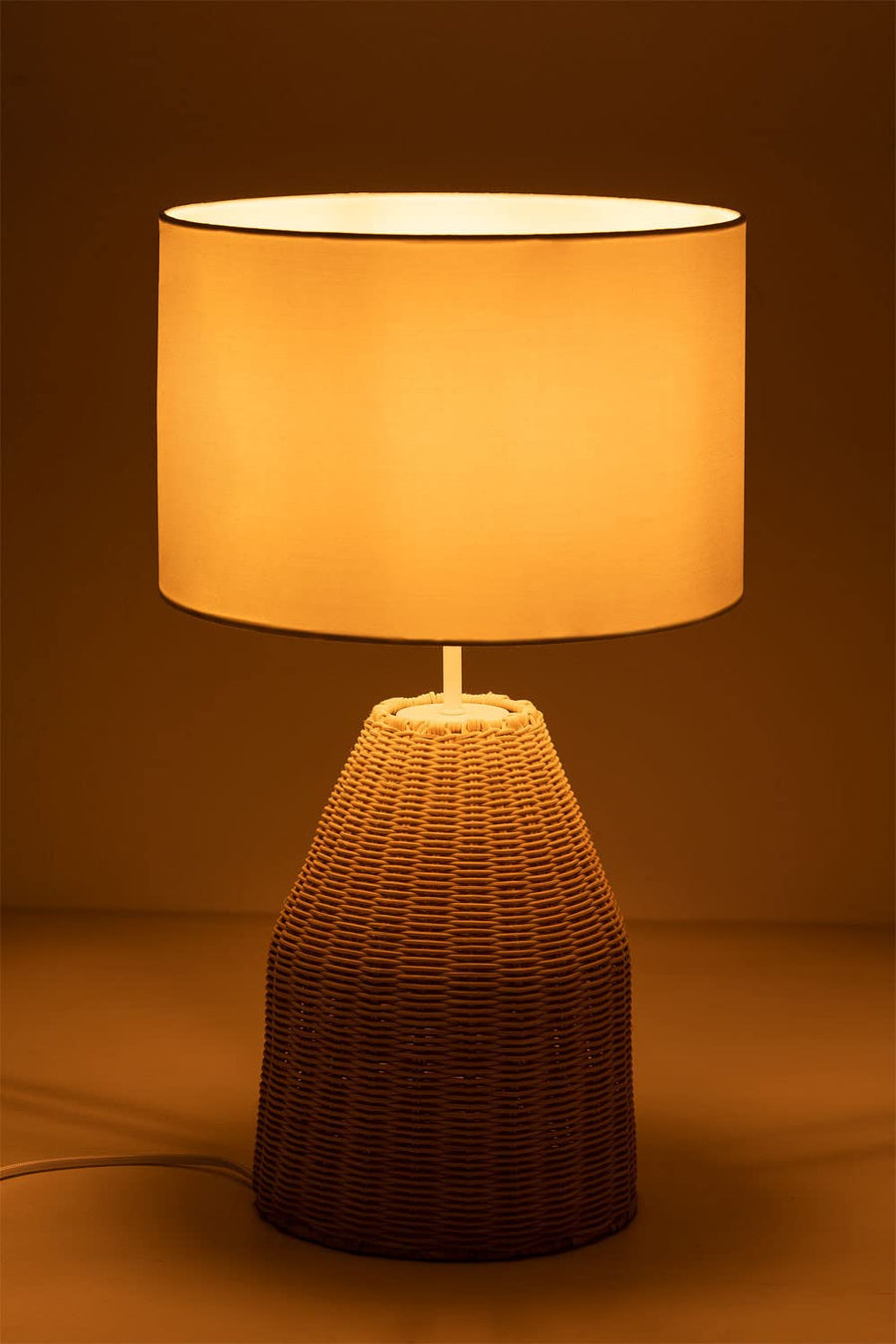 Rattan Table lamp for Living room | Bamboo Bedside table lamp | Cane Table lamp -Asuka by Akway