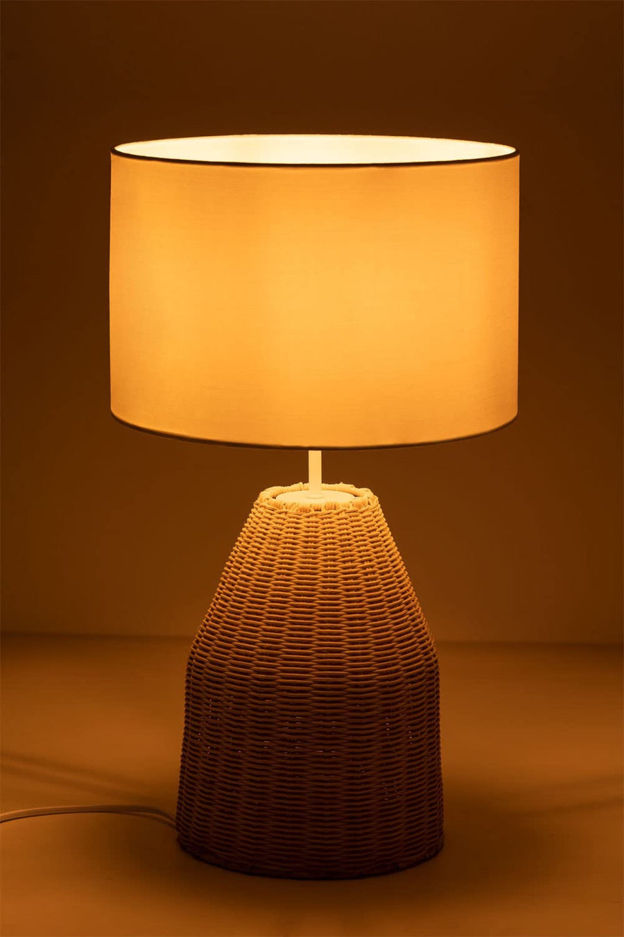 Rattan Table lamp for Living room | Bamboo Bedside table lamp | Cane Table lamp -Asuka by Akway