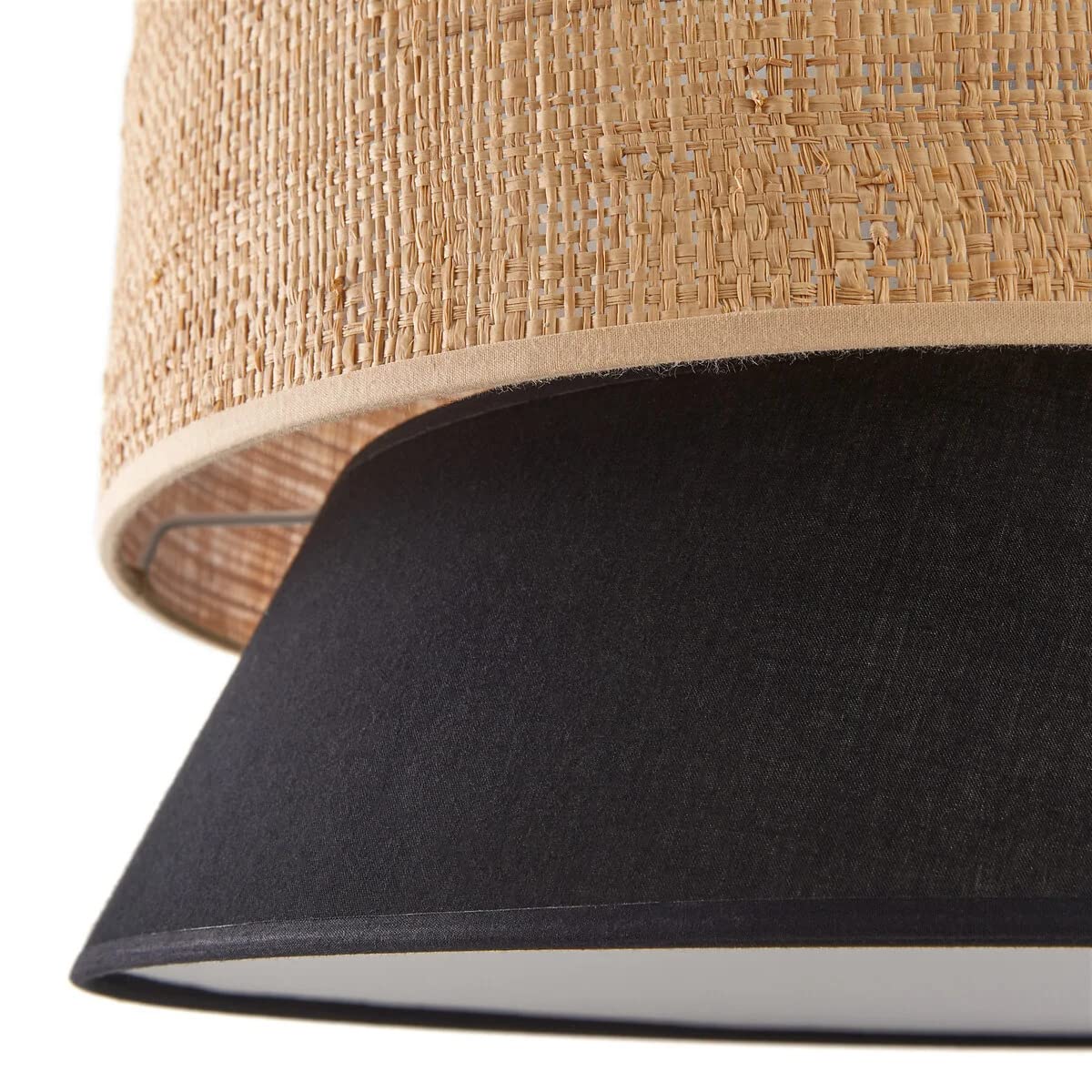 AKWAY Hanging Lights for Living Rooms | Ceiling Lights for gome Decoration | Pendant Lights for Ceiling for Living Room (Blub not Included) (Black and Beige) - Akway