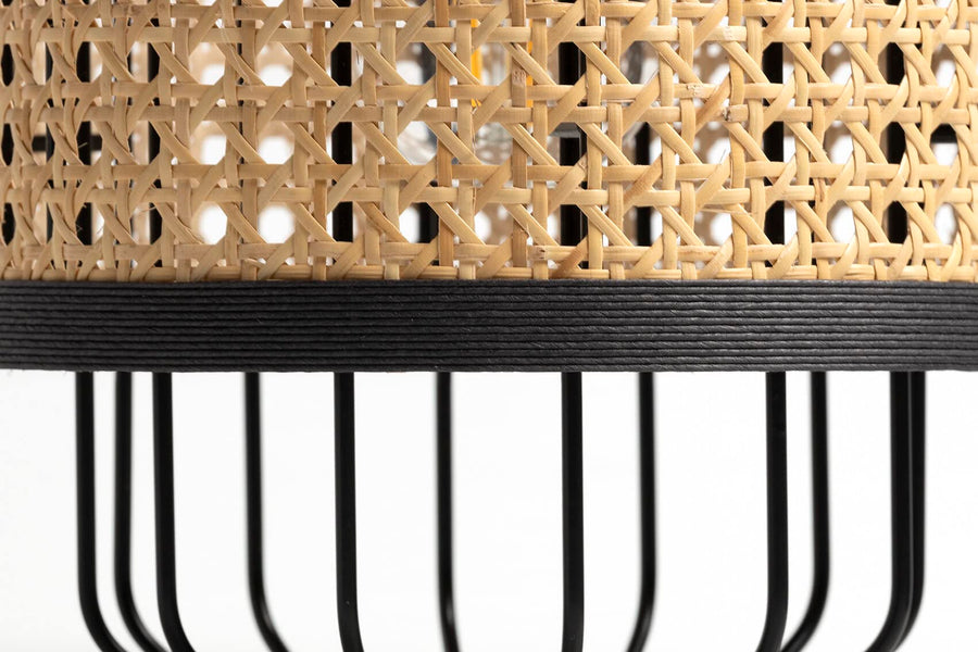 Rattan Table lamp for Living room | Bamboo Bedside table lamp | Cane Table lamp -Alia by Akway