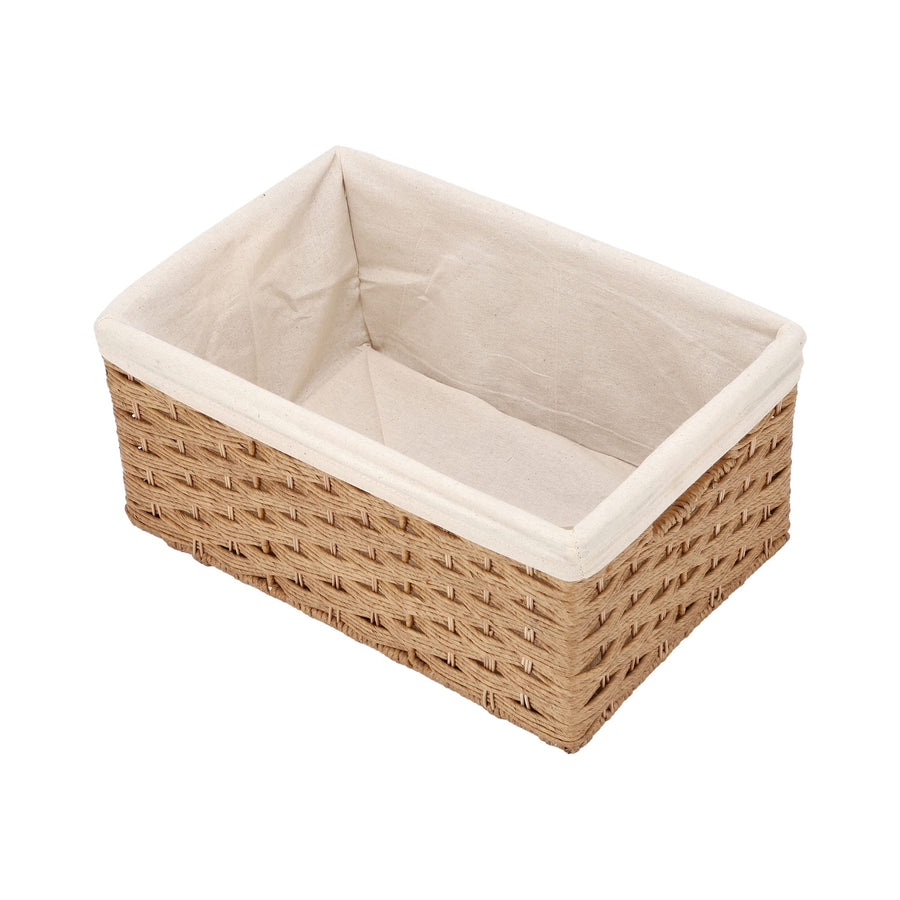 AKWAY Handcrafted Rectangular Bamboo Wicker Basket Organizer (Beige, 15 x 10 x 7,Rattan,Pack of 1) - Akway Kitchen > Shelf Ba
