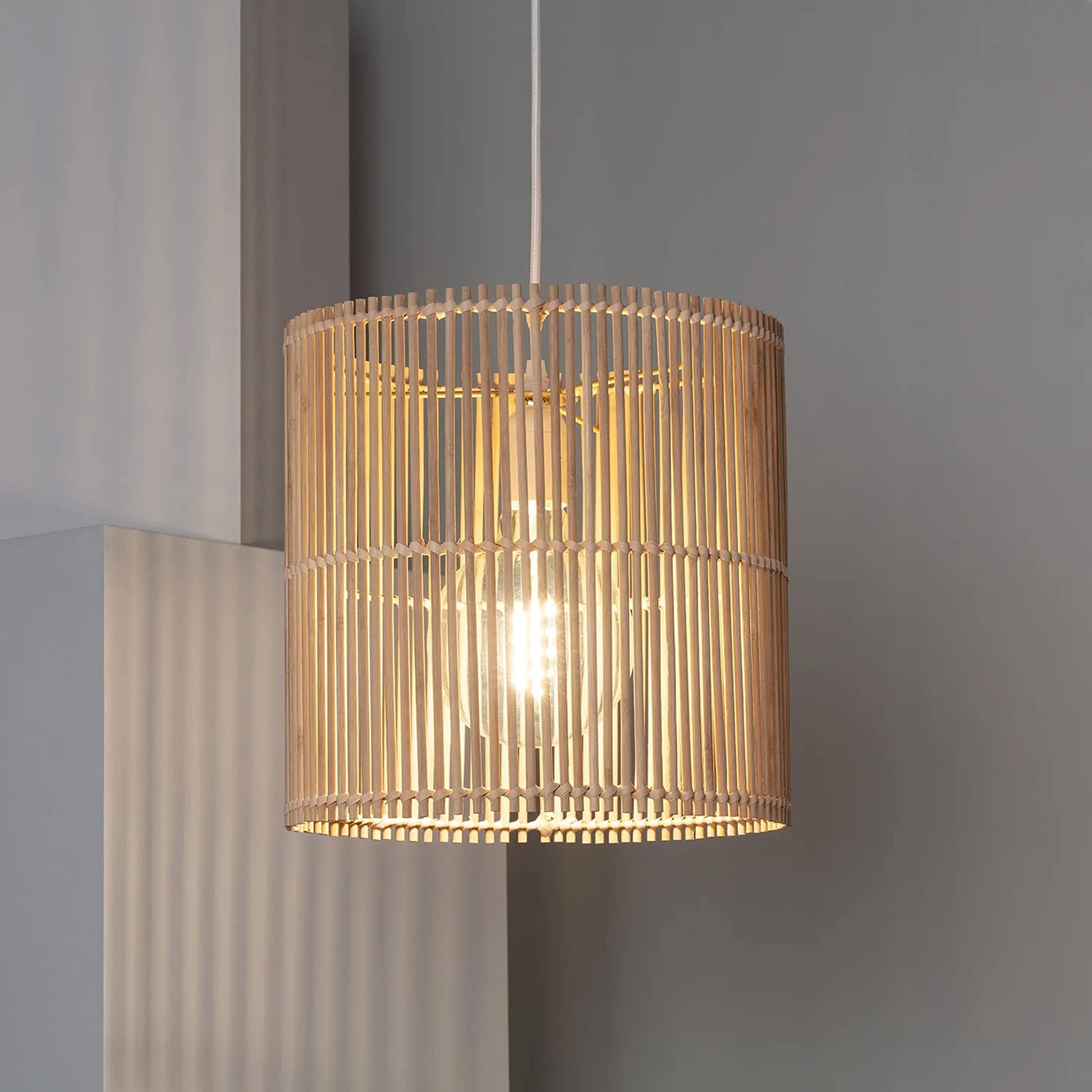 Bamboo Hanging lamp for Living Room | Rattan Pendant light | Cane ceiling light -Avital - Akway Lighting > Pendant Lights (Im