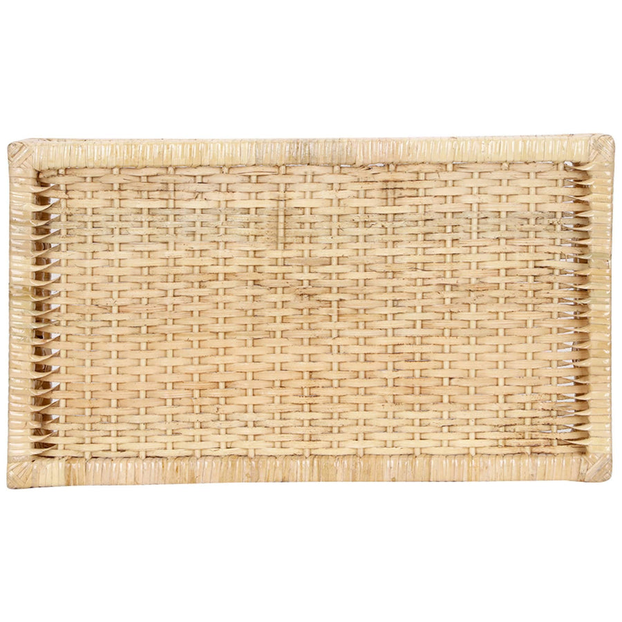 AKWAY Handmade Wicker Basket for Cloth, Storage Basket, Bin Organizer ,Bathroom Organizer Bamboo Wicker Basket (20 L x 13 W x