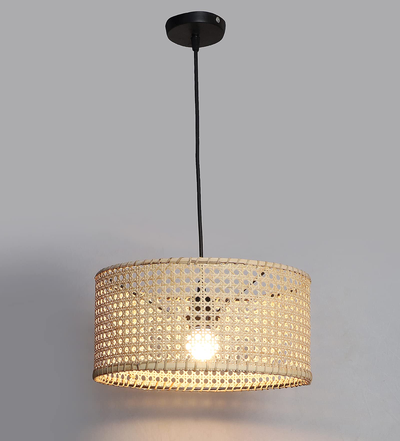 Bamboo Hanging lamp for Living Room | Rattan Pendant light | Cane ceiling light - Anat - Akway Home > Pendant Lights (Image 7