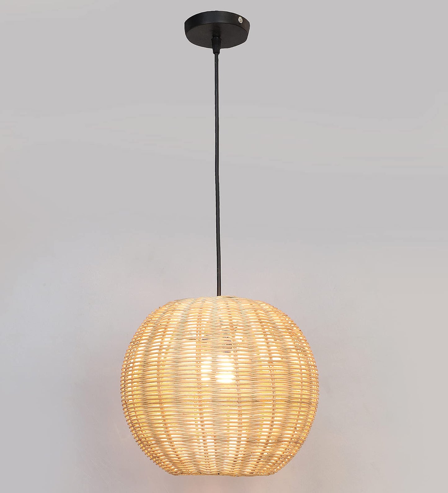 Bamboo Hanging lamp for Living Room | Rattan Pendant light | Cane ceiling light - Avril - Akway Home > Pendant Lights (Image