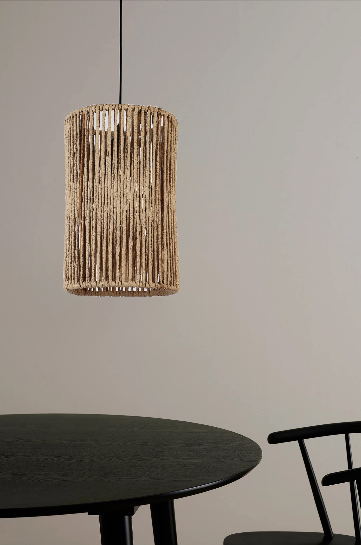 Rattan Seagrass Paper Raffia Kauna Grass Wicker Lamp Pendant Light-Anissa - Akway Lighting > Pendant Lights (Image 4)