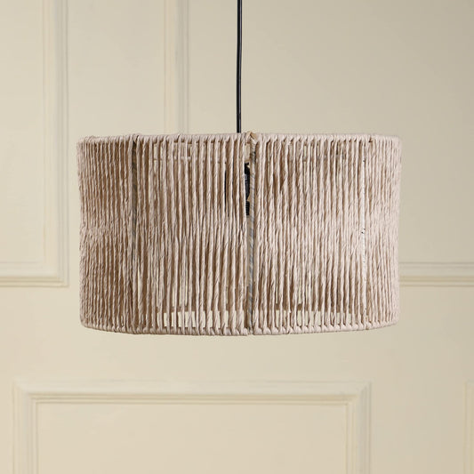 Rattan Seagrass Paper Raffia Kauna Grass Wicker Lamp Pendant Light-Allure - Akway Home > Pendant Lights (Image 1)