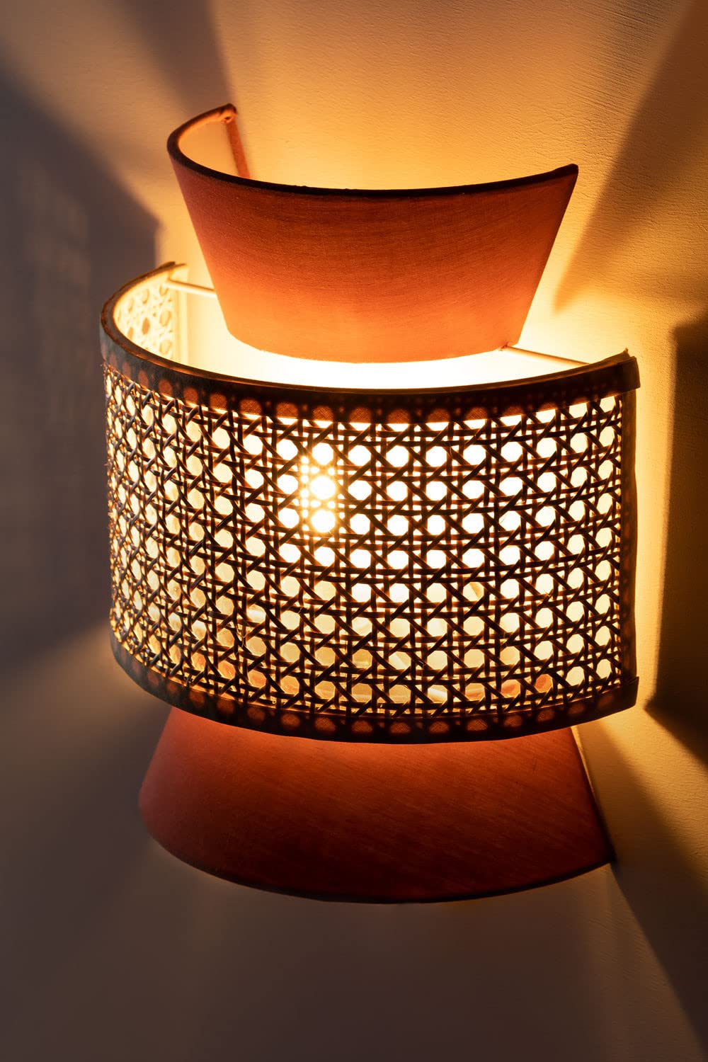 Bamboo Wall lamp for Living Room | Rattan Pendant light |Cane Webbing Wall Lamps-Aleksandra - Akway Lighting > Wall Lamps & S