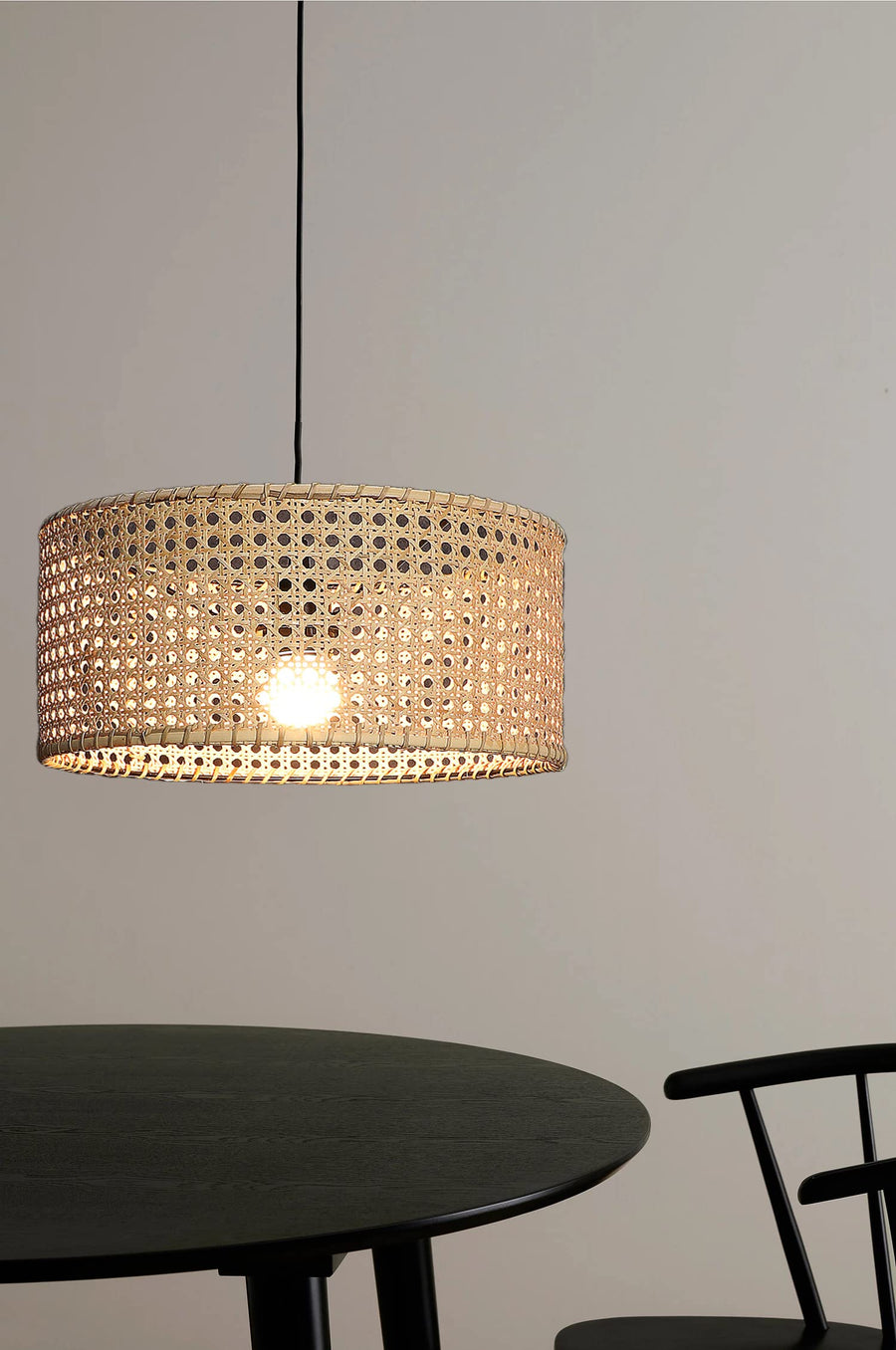 Bamboo Hanging lamp for Living Room | Rattan Pendant light | Cane ceiling light - Anat - Akway Home > Pendant Lights (Image 4