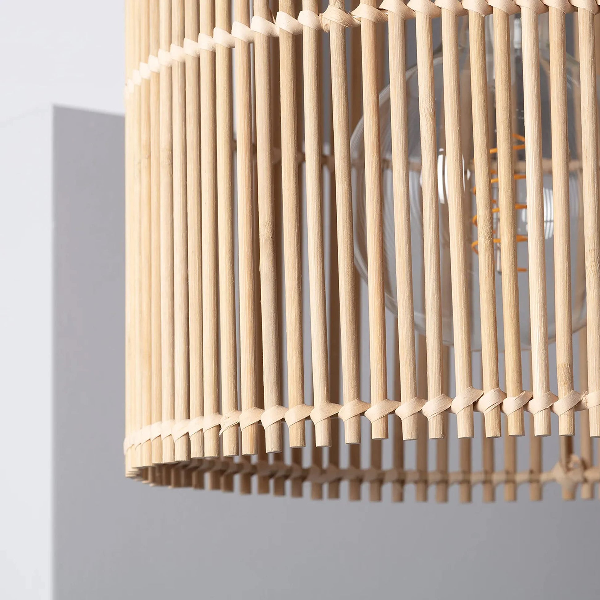 Bamboo Hanging lamp for Living Room | Rattan Pendant light | Cane ceiling light -Avital - Akway Lighting > Pendant Lights (Im