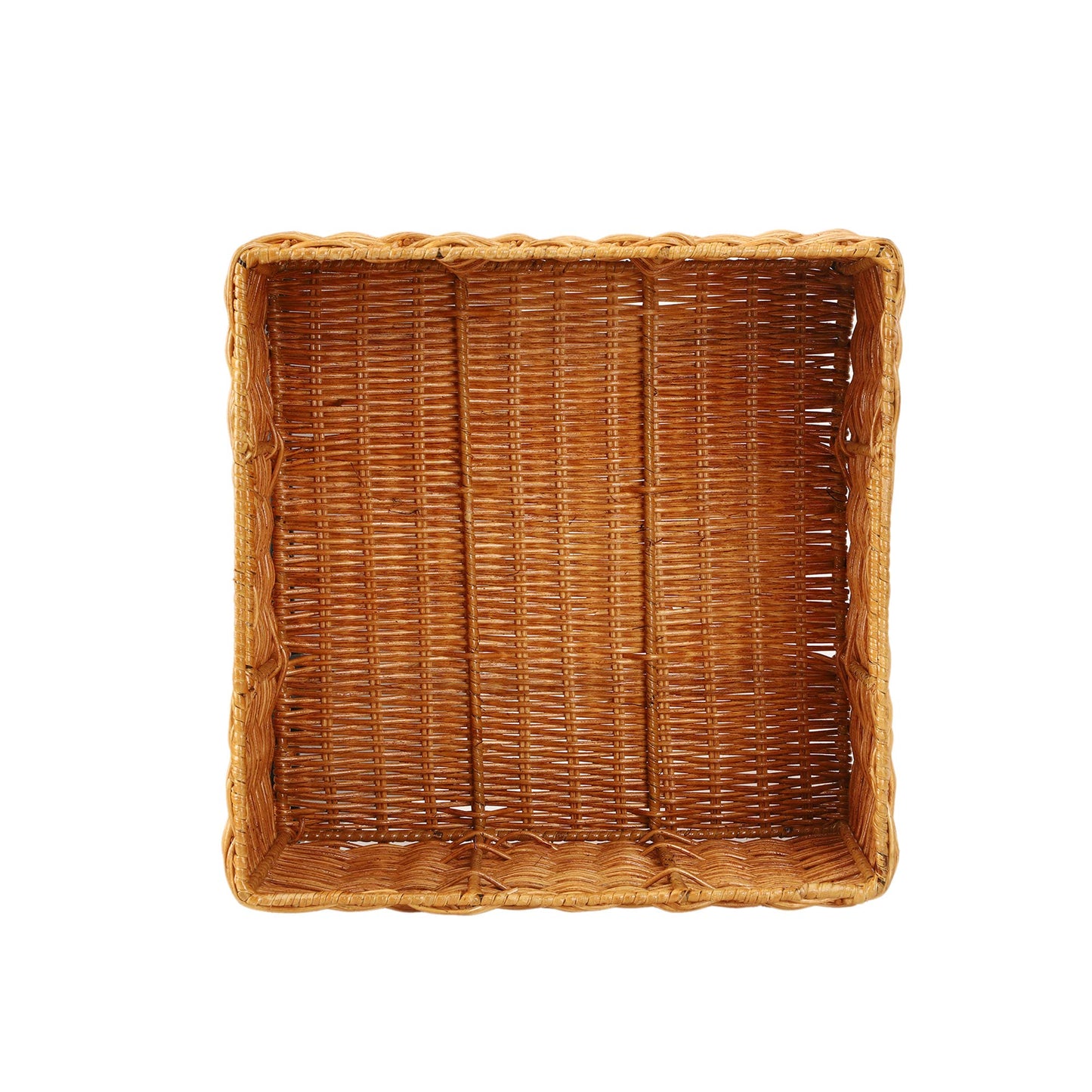 AKWAY Handcrafted Wicker Storage Container Basket with Handles (Brown) - Akway
