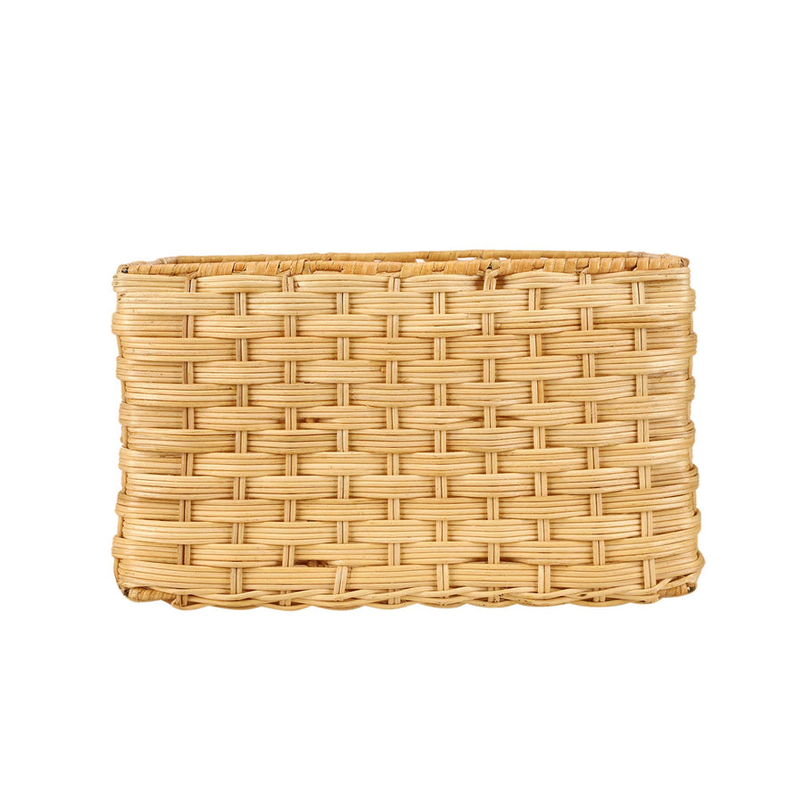 AKWAY Handcrafted Wicker Storage Container Basket with Handles for Toiletry Cosmetic, Towels, Toys, Bathroom, Bedroom, Wardro