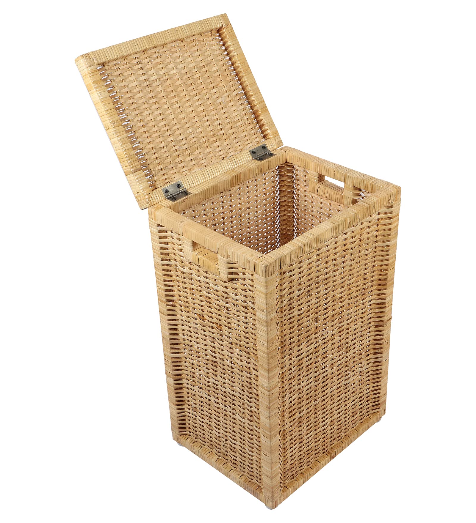 AKWAY wicker water hyacinth kauna grass bamboo cane Storage Basket with Lids | laundry hampers for bathroom wicker laundry ba