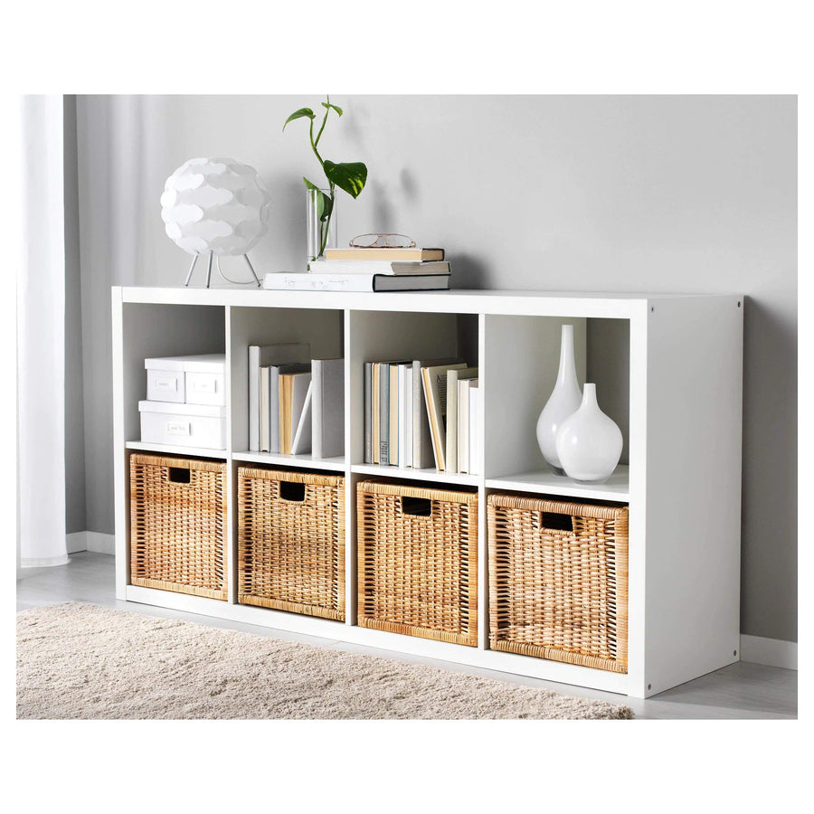 AKWAY Wicker wardrobe basket for storage, cloths, newspapers, photos, toys, plants or other memorabilia, 12.5 x 13.5 x 12.5 I