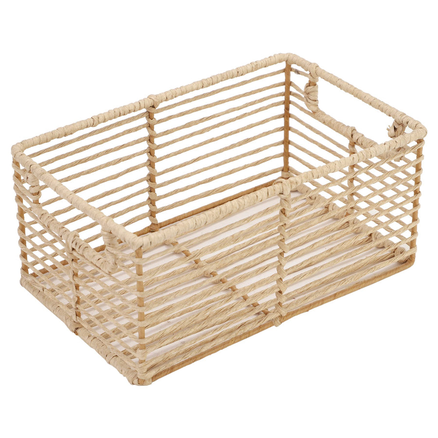 AKWAY natural wicker segrass water hyacinth kauna grass storage orgainze (12"L X 8"W X 5"H) - Akway Home Improvement > Shelf