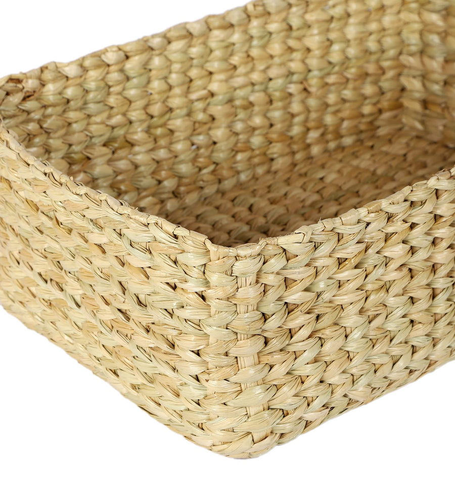 AKWAY Storage Baskets | Cane or Bamboo Basket | Tray Online as Gift Hamper Basket/Wardrobe Basket (Medium) (MEDIUM) - Akway H