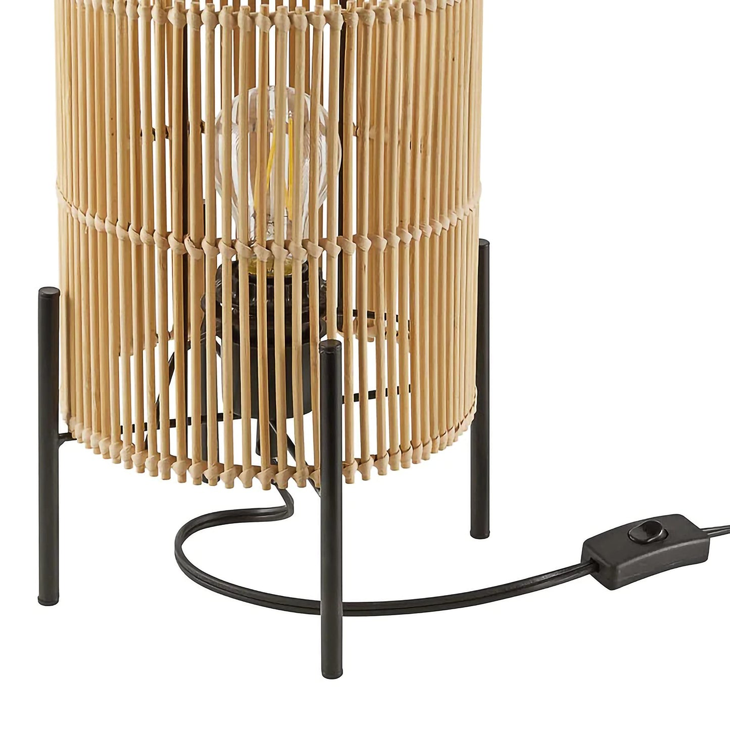 Rattan Table lamp for Living room | Bamboo Bedside table lamp | Cane Table lamp -Artina - Akway Lighting > Table Lamps (Image