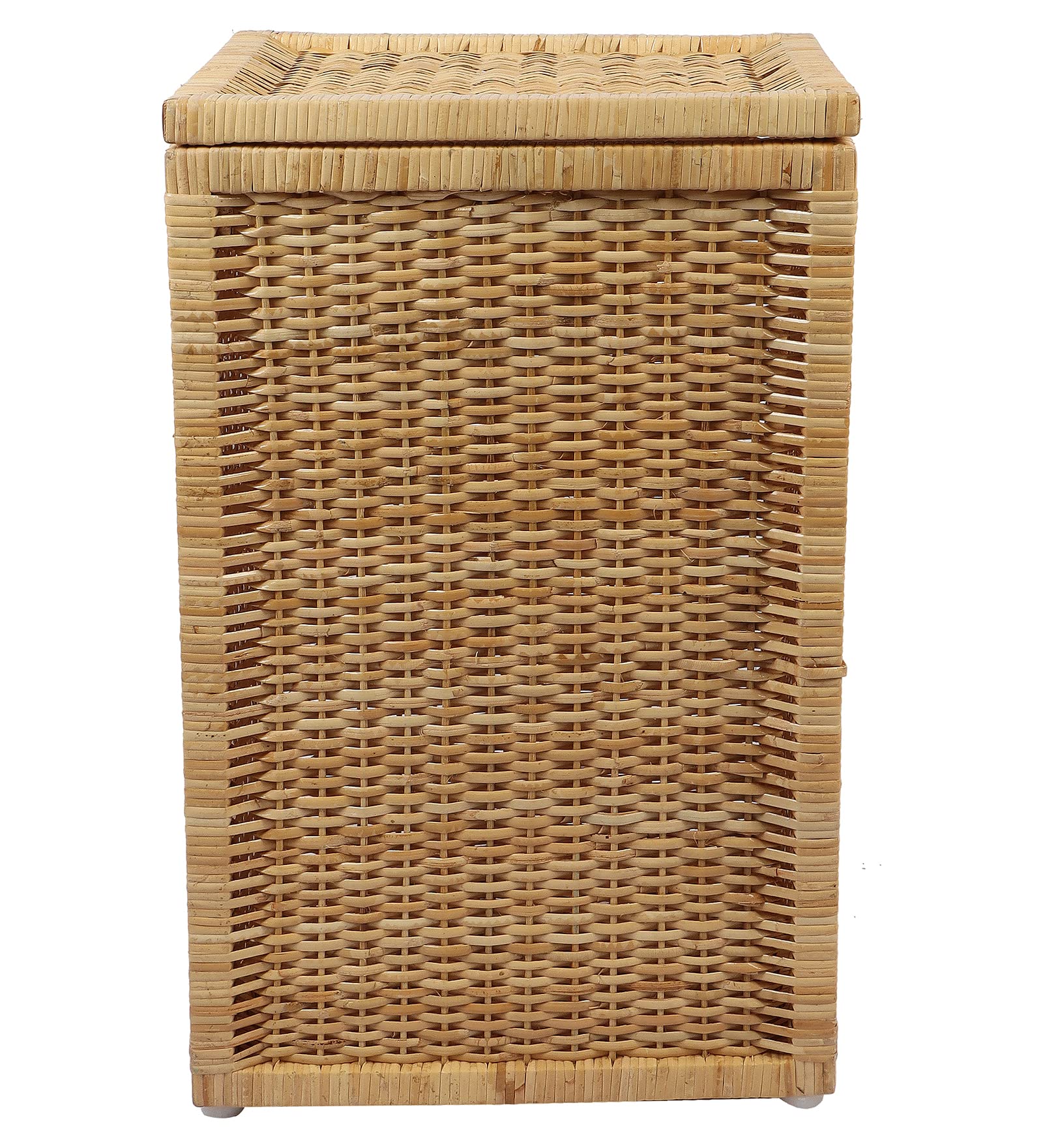 AKWAY wicker water hyacinth kauna grass bamboo cane Storage Basket with Lids | laundry hampers for bathroom wicker laundry ba