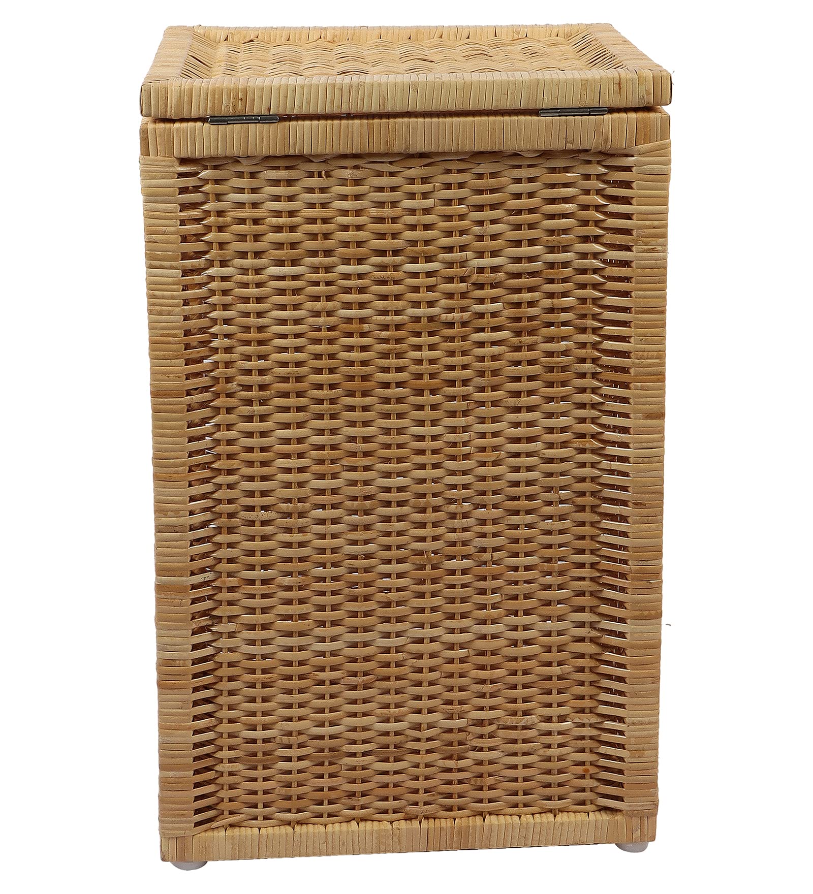 AKWAY wicker water hyacinth kauna grass bamboo cane Storage Basket with Lids | laundry hampers for bathroom wicker laundry ba