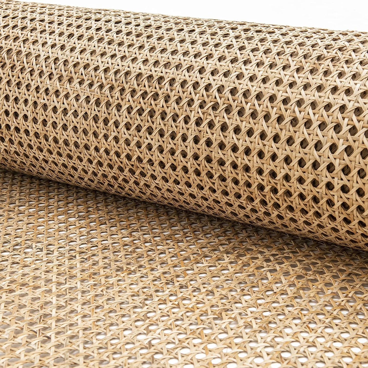 Cane webbing mesh | Rattan webbing mesh - 2 feet x 4 feet (Natural Hexagonal) - Akway