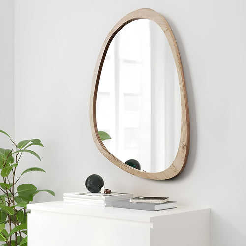 Bamboo wall mirror in a breezy coastal, Goan-style living room