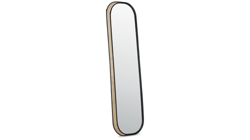 Handmade bamboo floor mirror, a Karwa Chauth gift idea for a wife