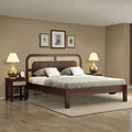 Rattan & Cane Wood Bed for Bedroom - Advika