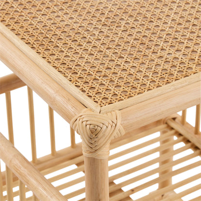 Rattan Bedside Table | Cane Side table | Bamboo table - Adah - Akway
