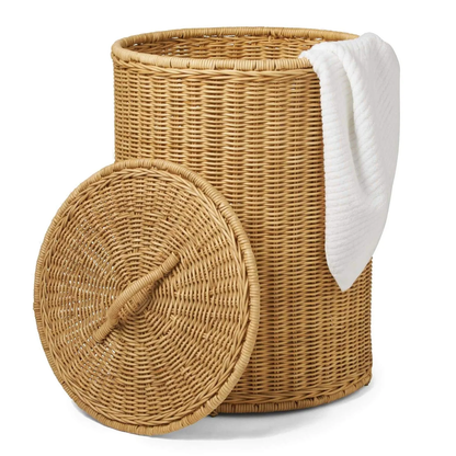 Rattan Laundry Basket | wicker basket with lid | Bamboo toy Storage basket - Dasya - Akway Uncategorized (Image 1)
