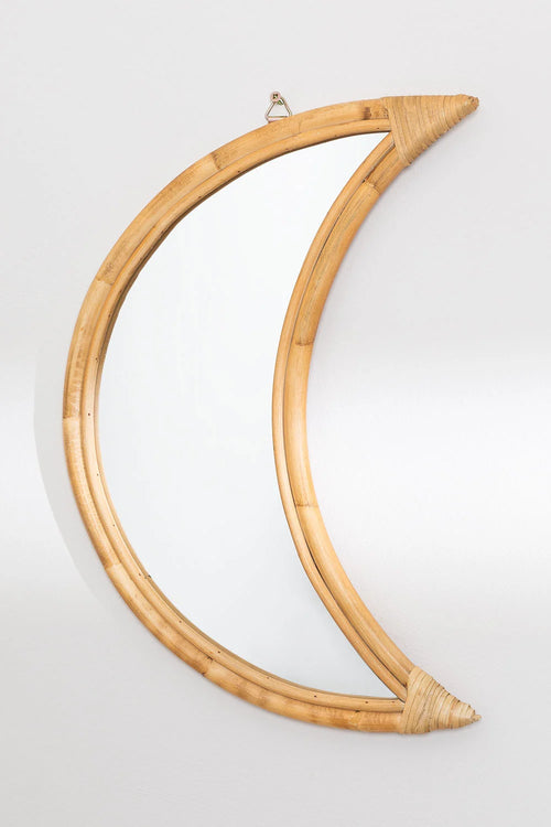 Rattan Wall Mirror for Hallway - Mahika