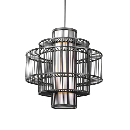 Bamboo Hanging Light for Kitchen | Rattan Pendant Lamp - Mahika